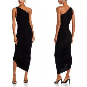 Norma Kamali One Shoulder Diana Gown Black Small